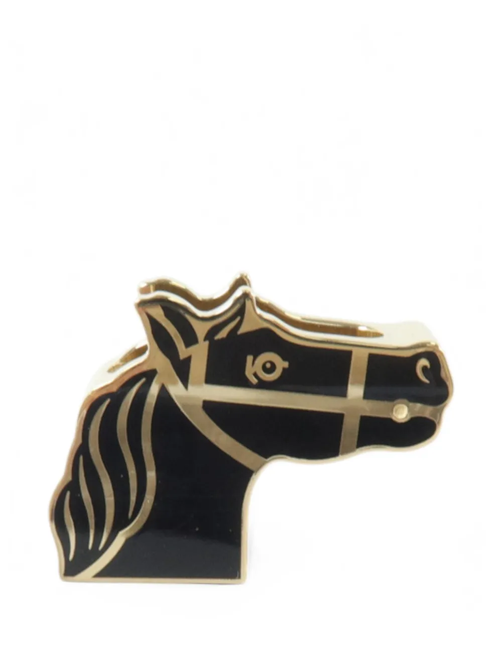 Hermès Pre-Owned horse-head scarf ring - Gold