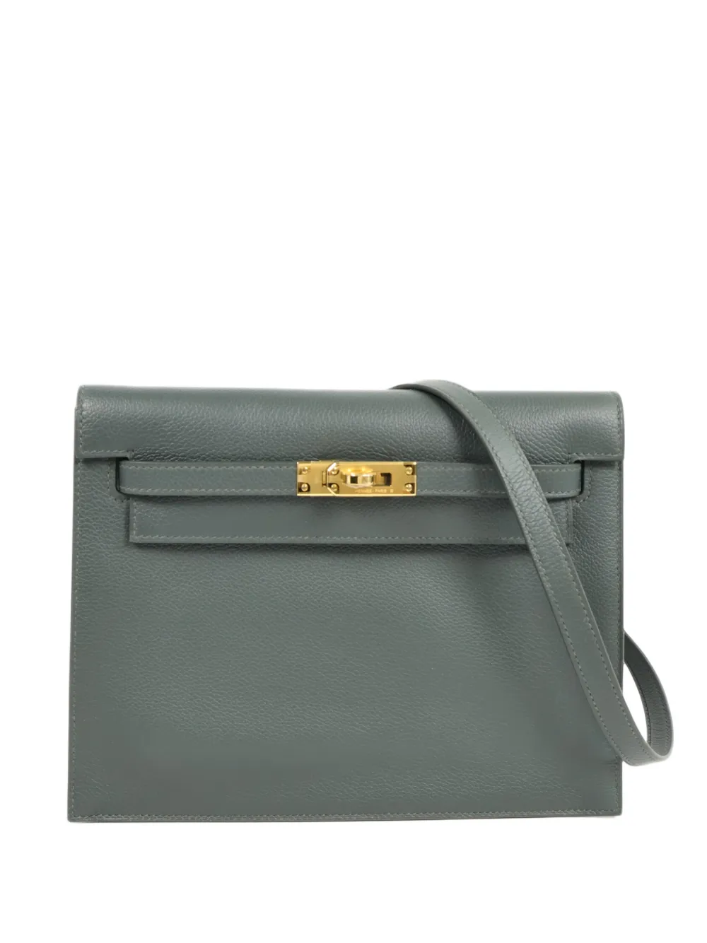 Hermès Pre-Owned Kelly leather messenger bag - Grün