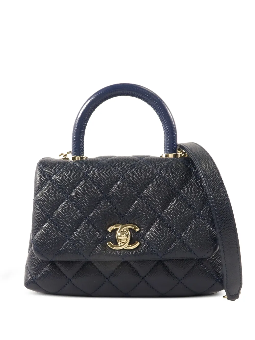 CHANEL Pre-Owned Mini Coco Handle tote bag Blauw