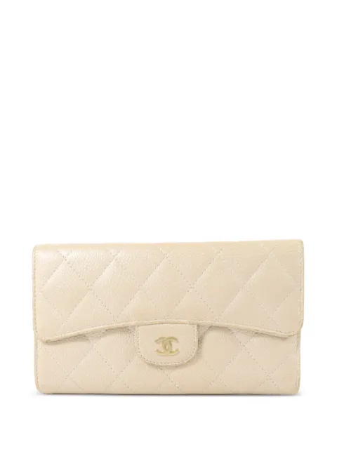 CHANEL Pre-Owned CC diamond-quilted trifold wallet