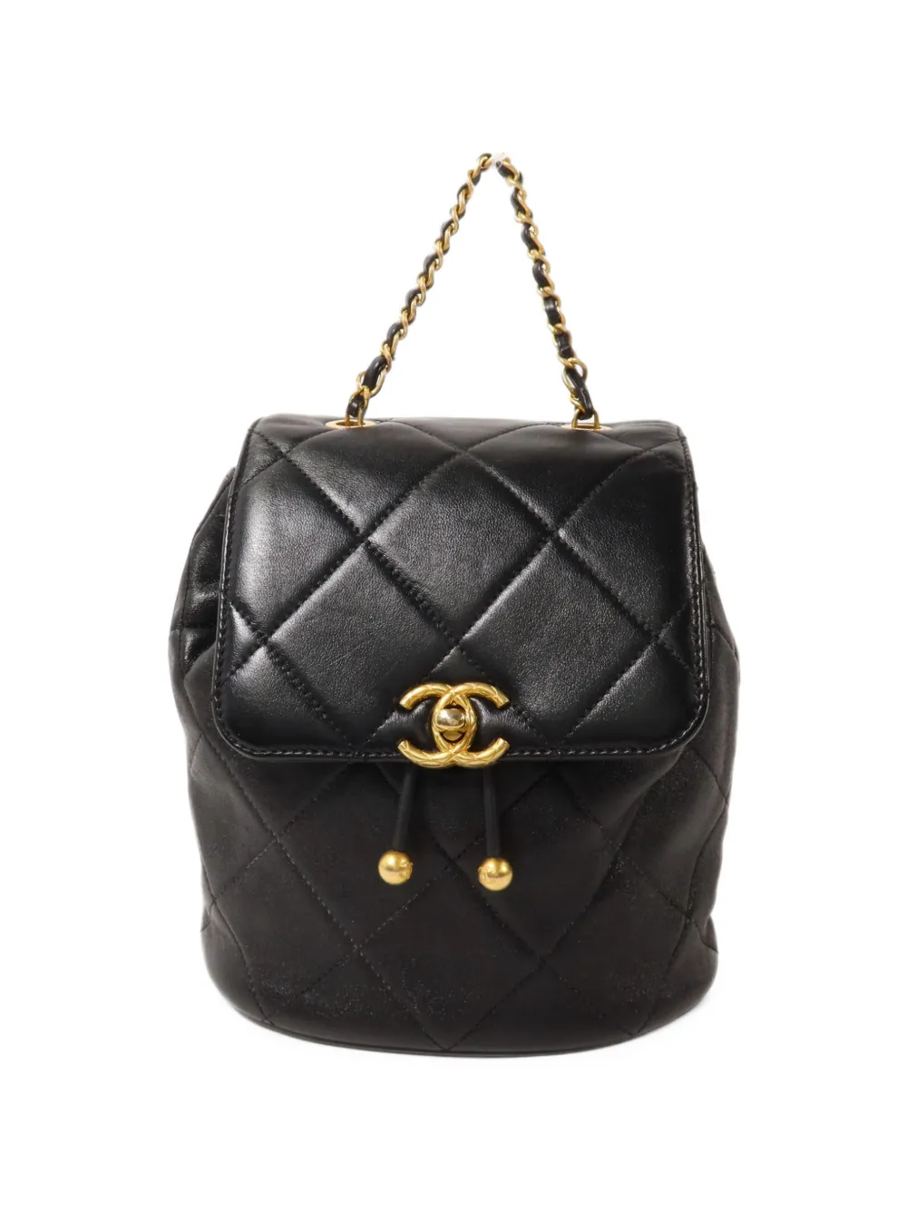 CHANEL Pre-Owned CC turn-lock quilted backpack - Schwarz