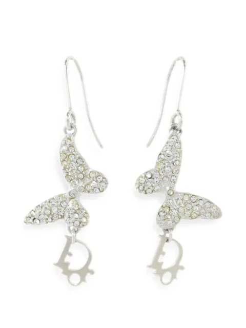 Christian Dior Pre-Owned butterfly CD earrings
