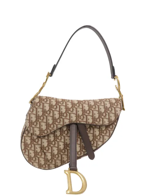 Christian Dior Pre-Owned medium Saddle Oblique canvas shoulder bag
