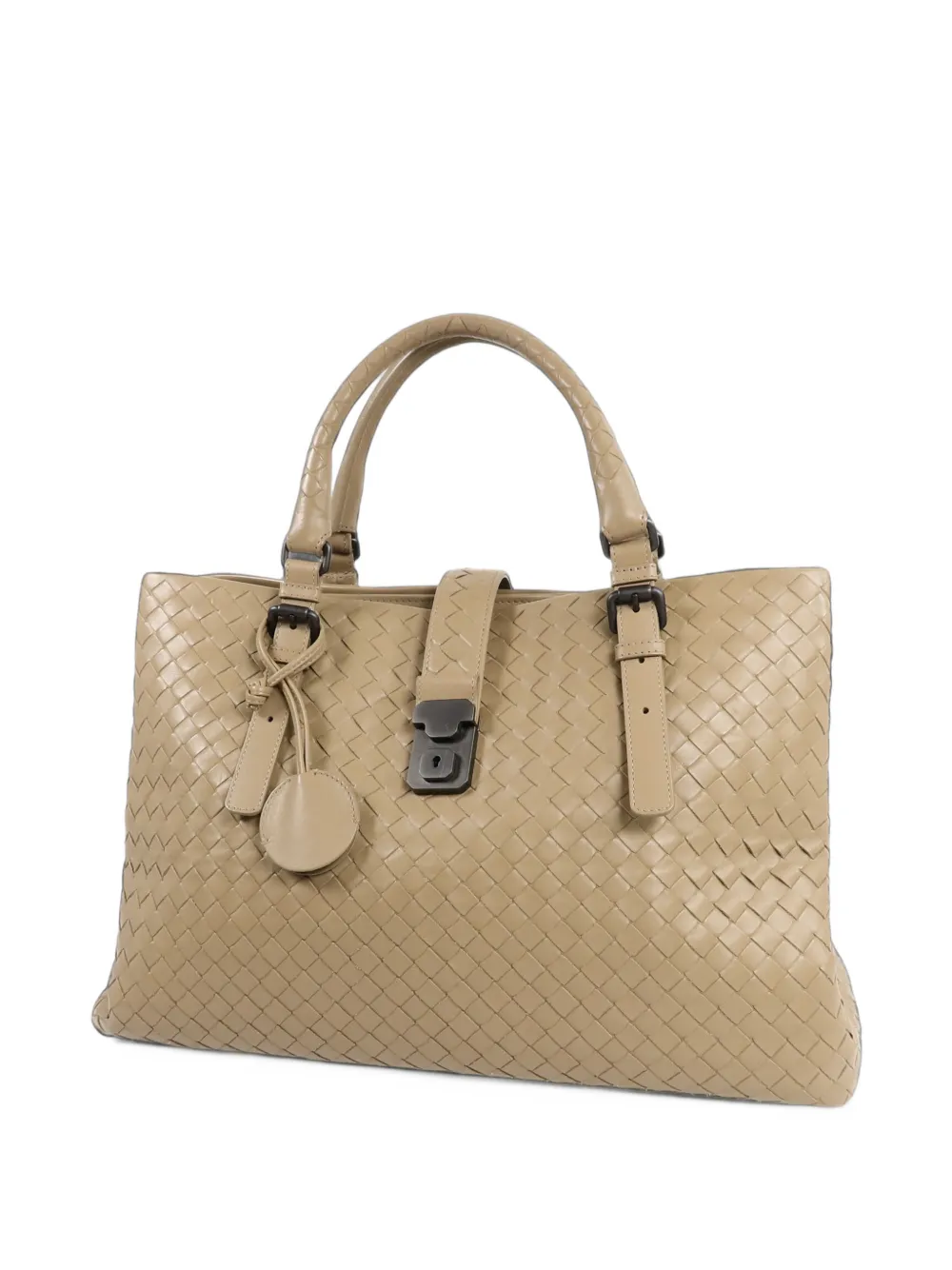 Bottega Veneta Pre-Owned medium Roma Intrecciato tote bag Beige