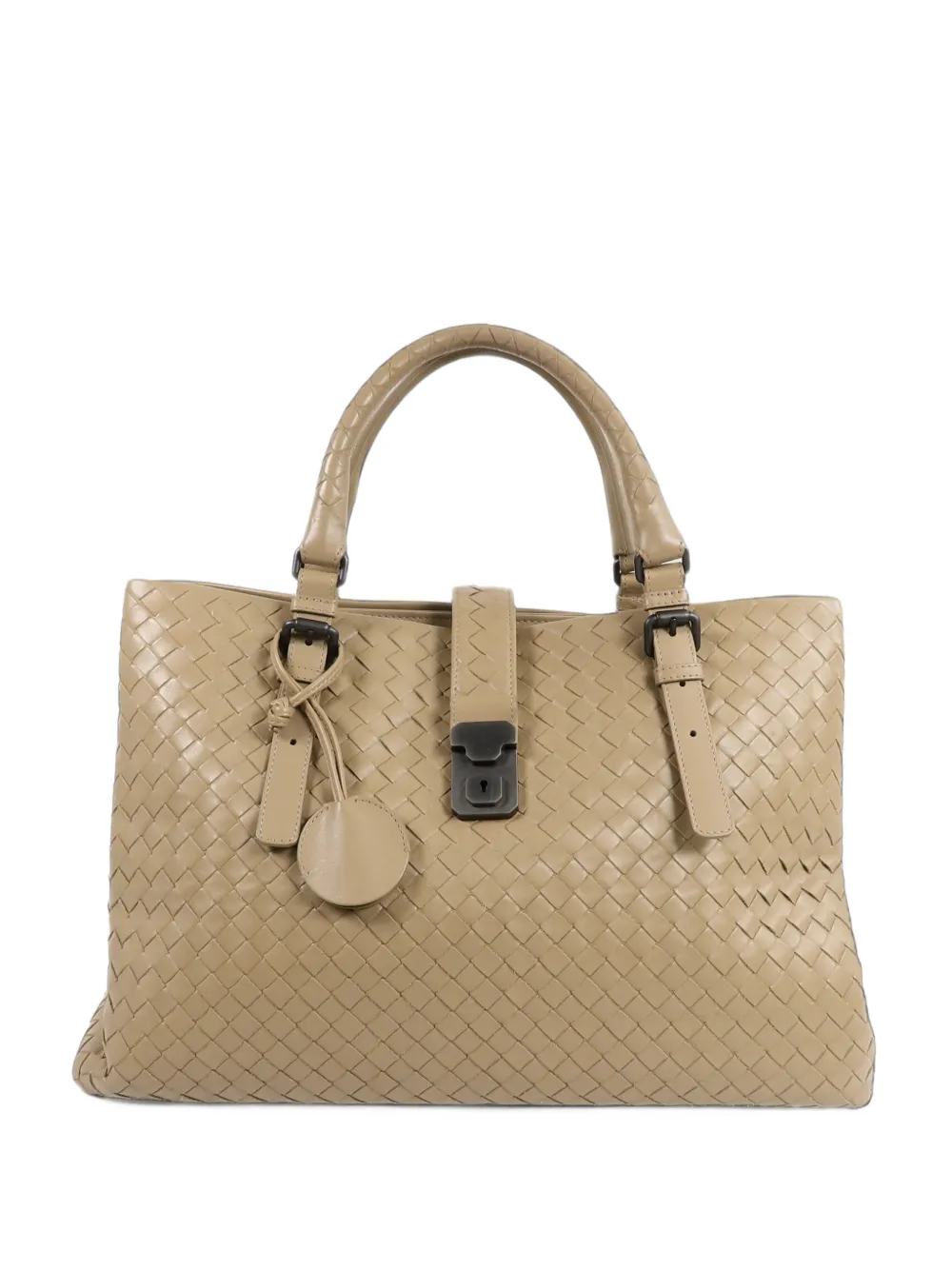Bottega Veneta Pre-Owned medium Roma Intrecciato tote bag Beige