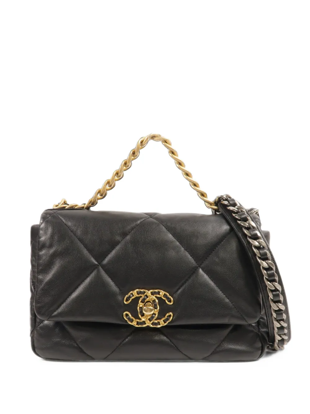 CHANEL Pre-Owned Chanel 19 quilted shoulder bag Zwart