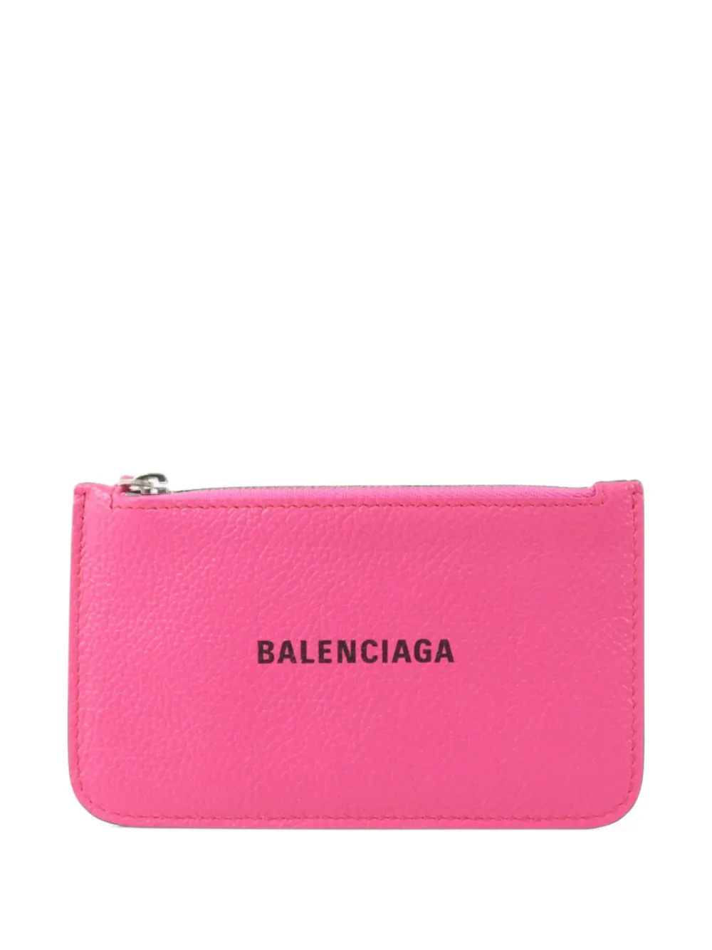 Balenciaga Pre-Owned logo-print leather card holder - Rosa