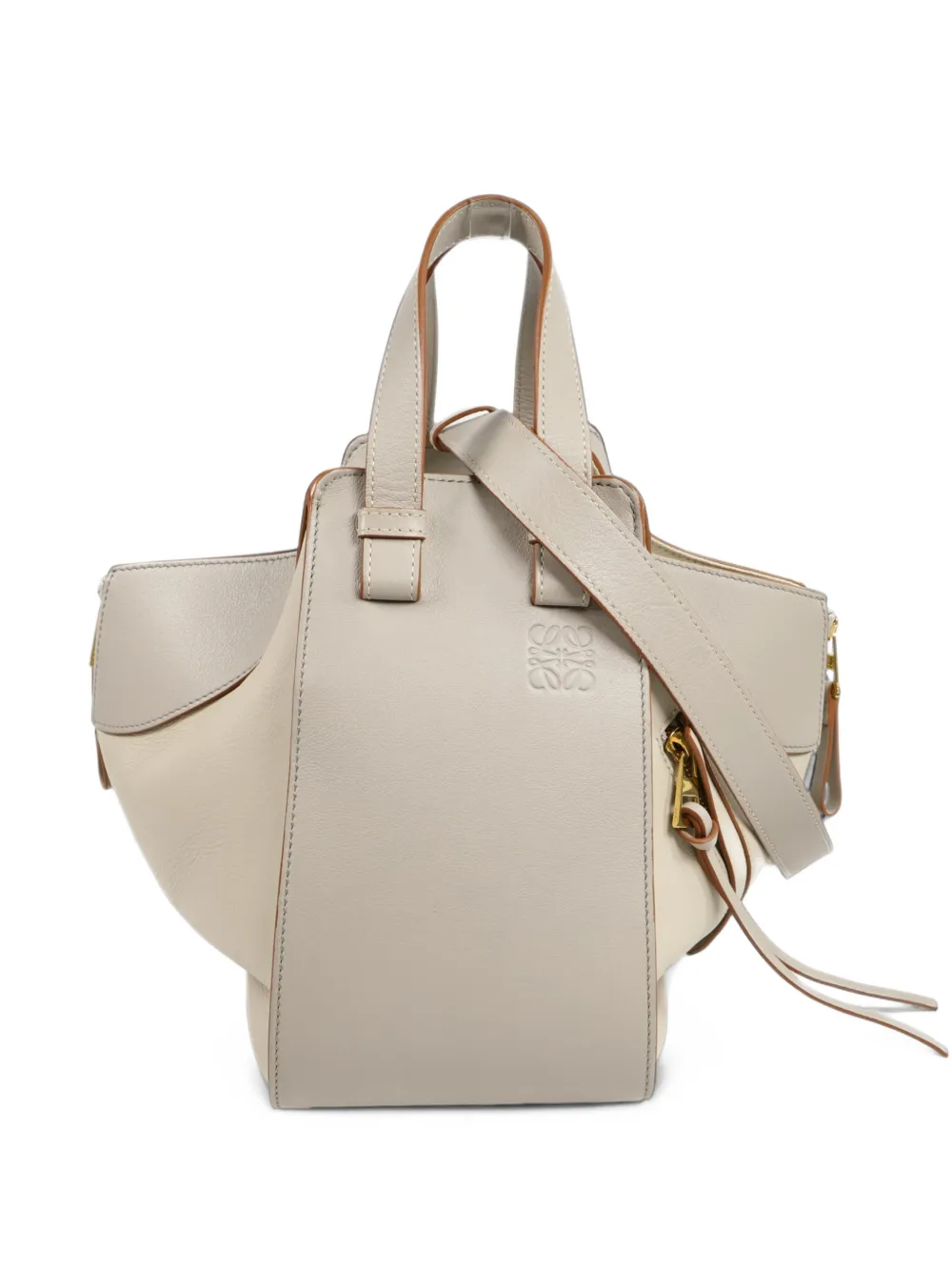 Loewe Pre-Owned small Hammock leather handbag - Grau