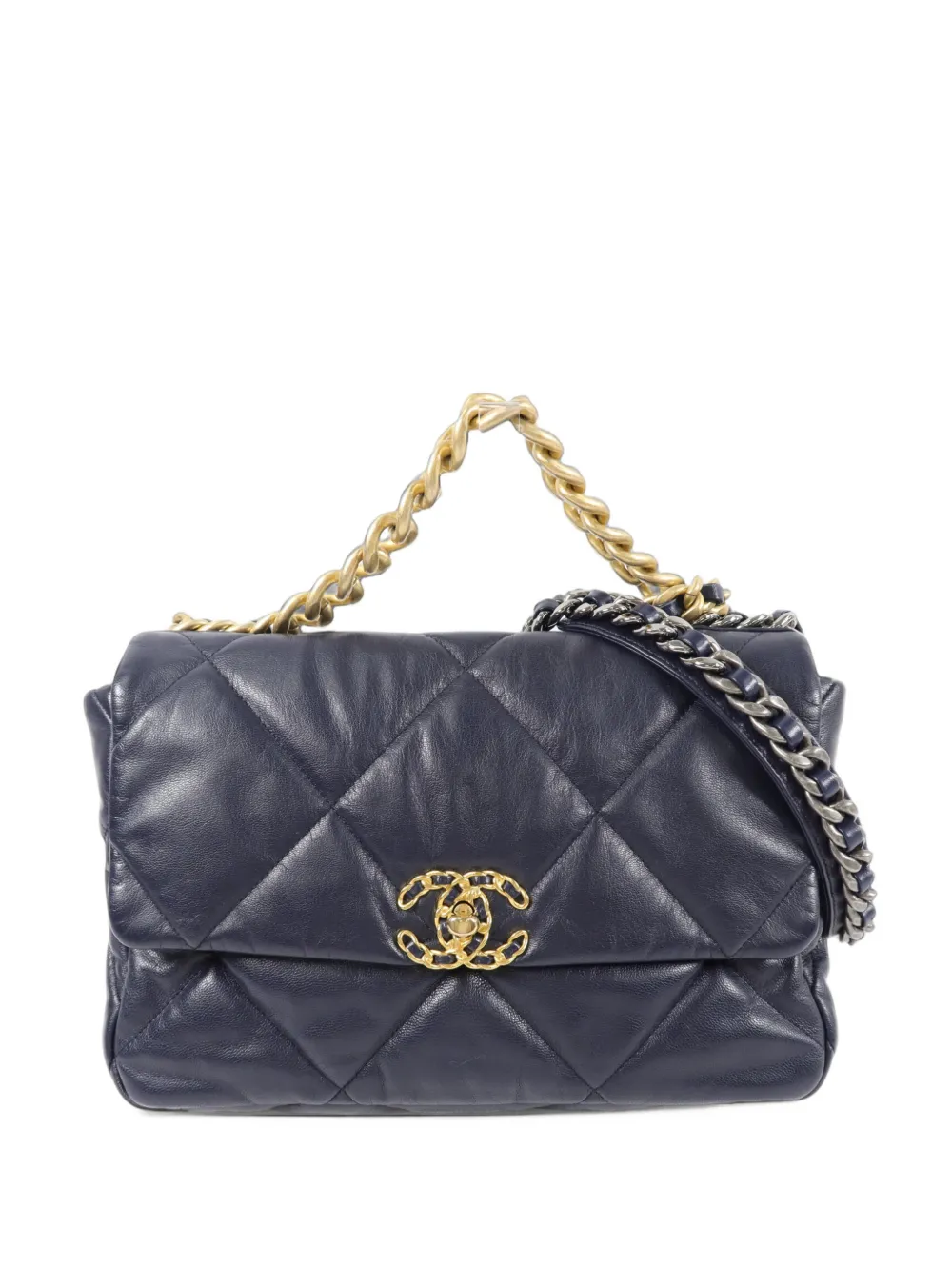 CHANEL Pre-Owned medium Chanel 19 shoulder bag - Blau