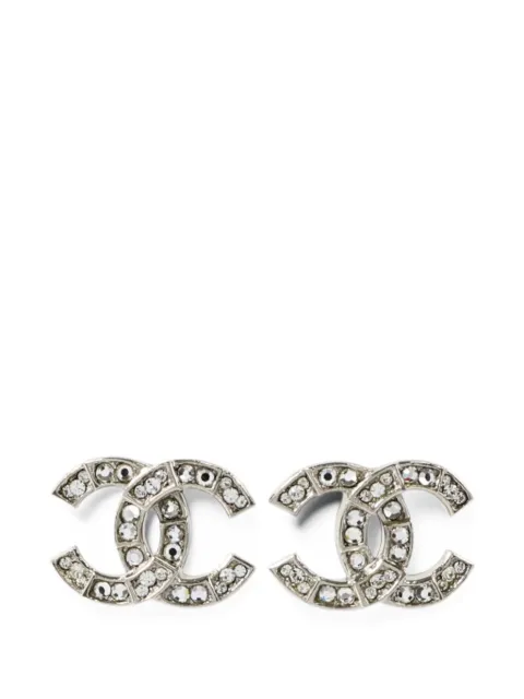 CHANEL Pre-Owned pendientes con logo CC