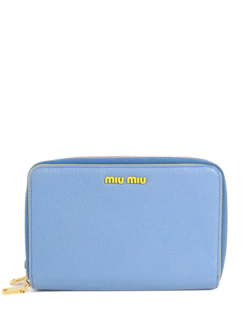 Miu Miu Pre-Owned zip-fastening leather wallet - Blu