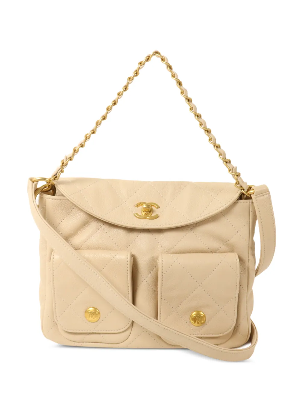 CHANEL Pre-Owned CC turn-lock shoulder bag - Toni neutri