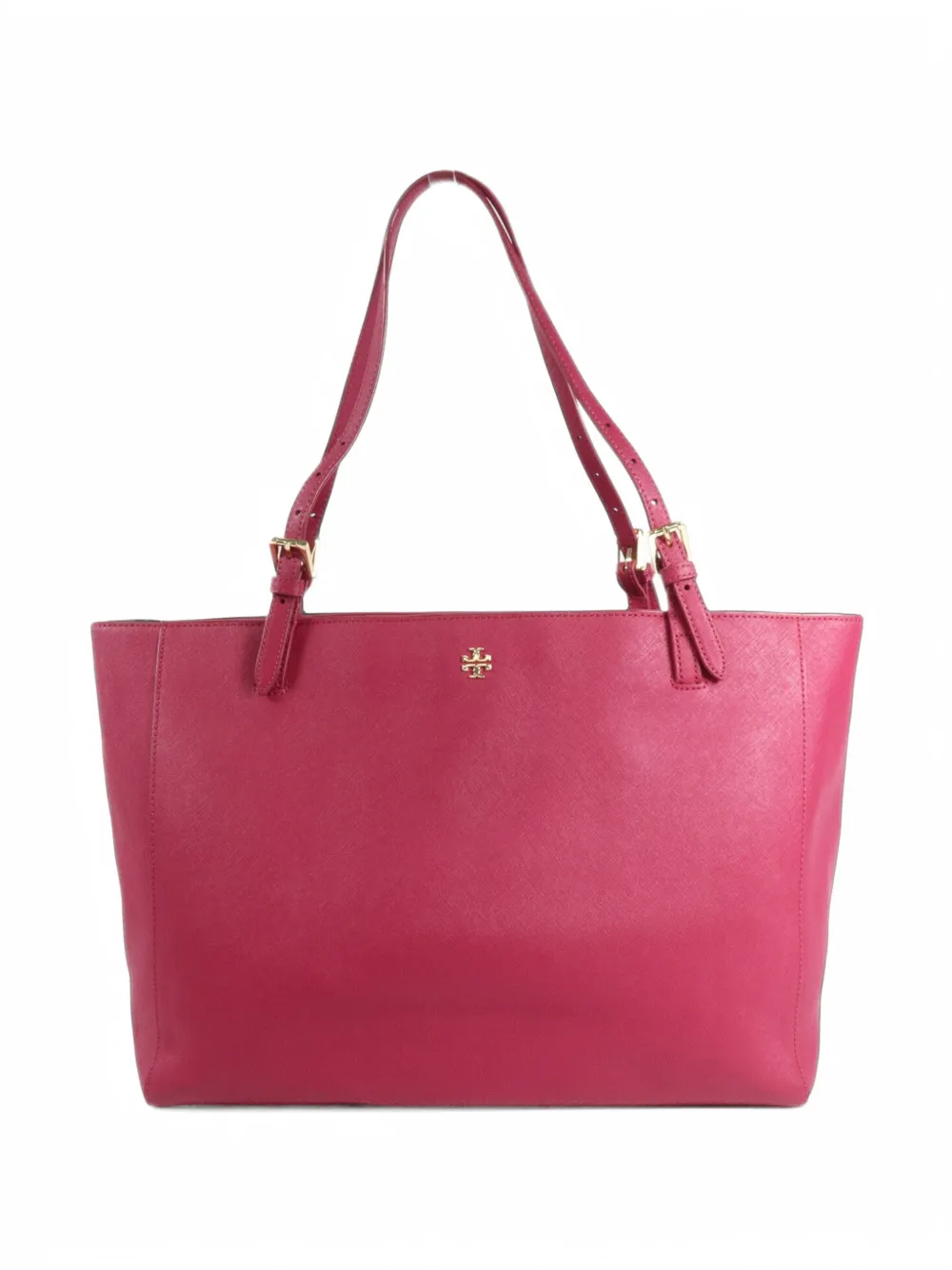 Tory Burch logo-plaque leather shoulder bag - Rosa