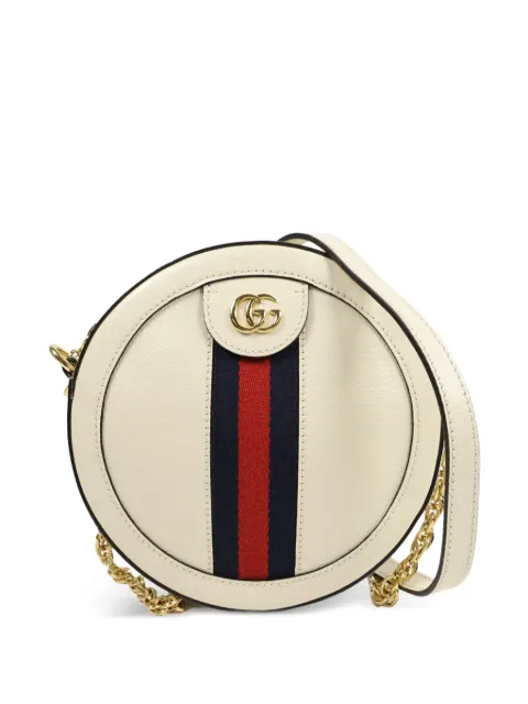 Gucci Pre-Owned Ophidia-Web stripe round shoulder bag