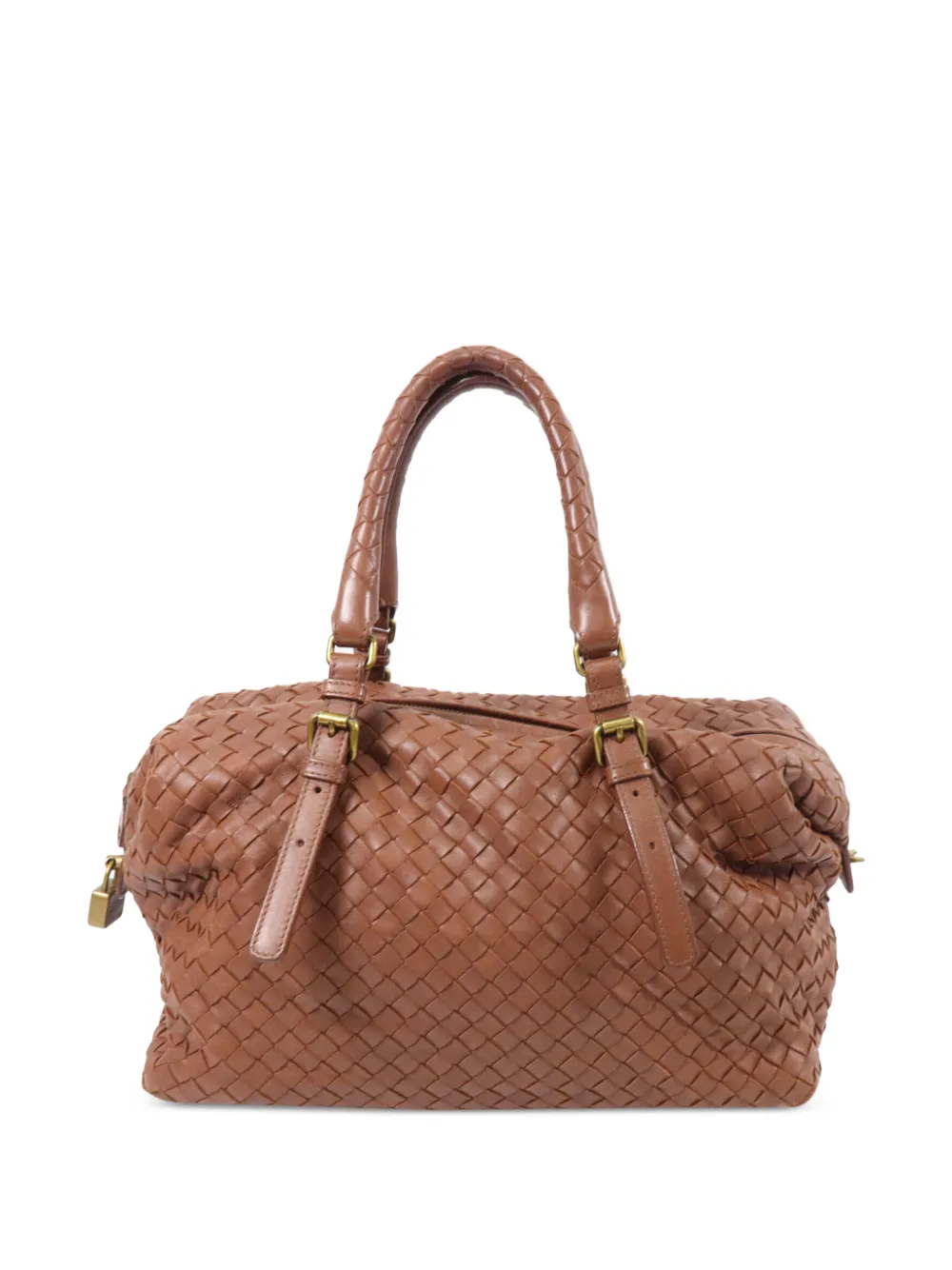 Bottega Veneta Pre-Owned Intrecciato buckle shoulder bag - Marrone