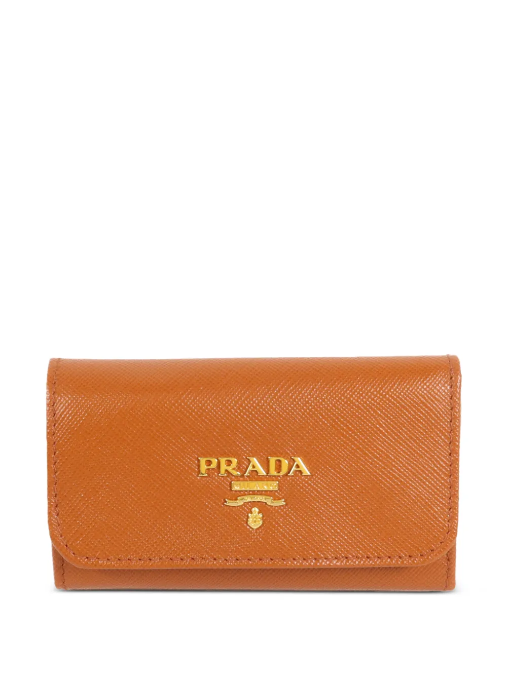 Prada Pre-Owned saffiano leather key case - Arancione