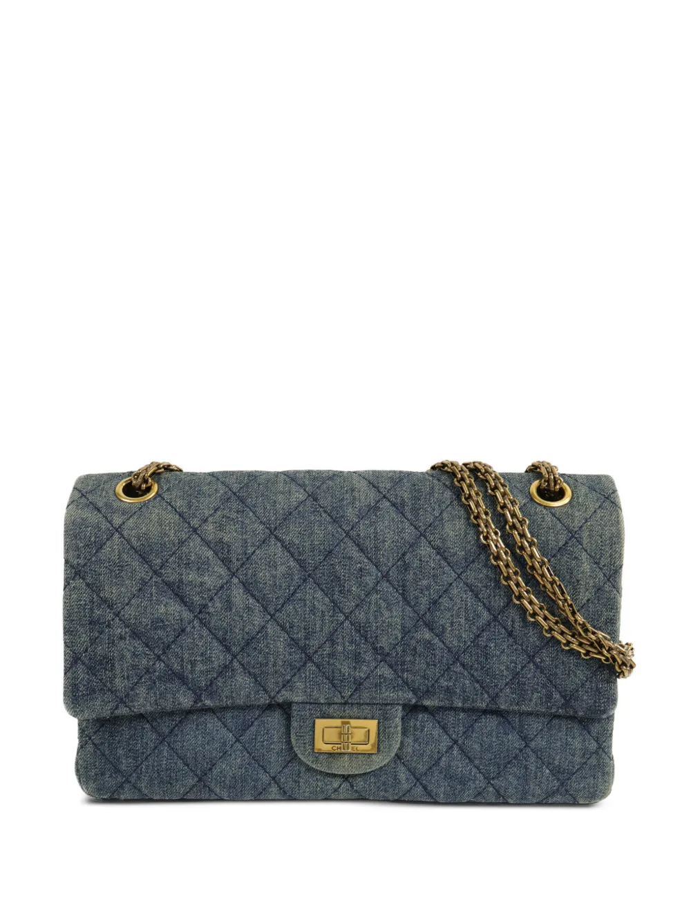 CHANEL Pre-Owned 2.55 CC quilted shoulder bag - Blu