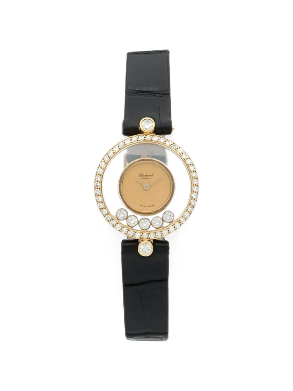 Pre-owned Chopard Happy Diamond 23mm Watch In 金色
