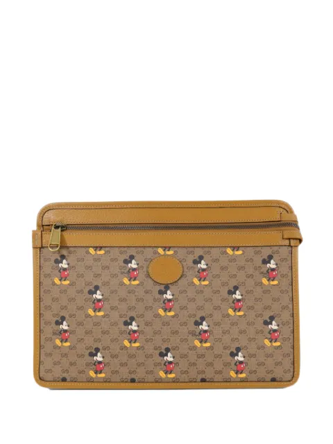 Gucci Pre-Owned клатч Disney с узором GG Supreme