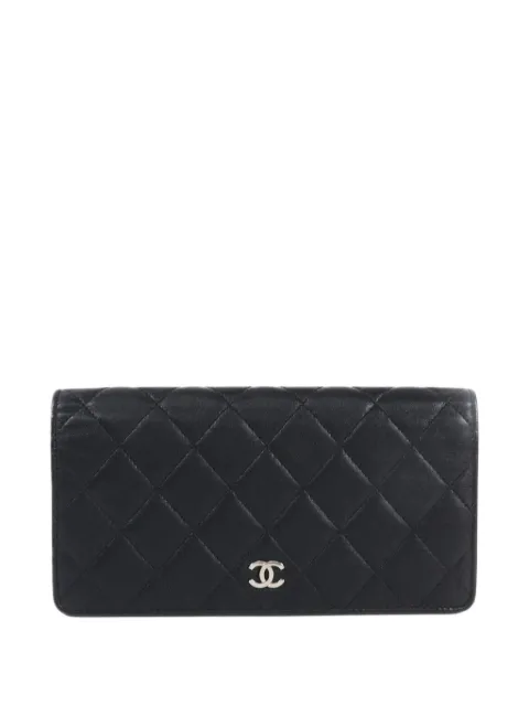 CHANEL Pre-Owned cartera con acolchado de rombos y logo CC
