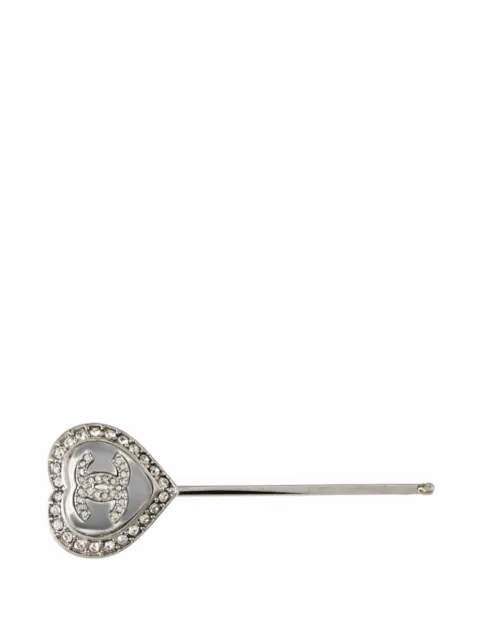 CHANEL Pre-Owned CC heart-shape hair clip