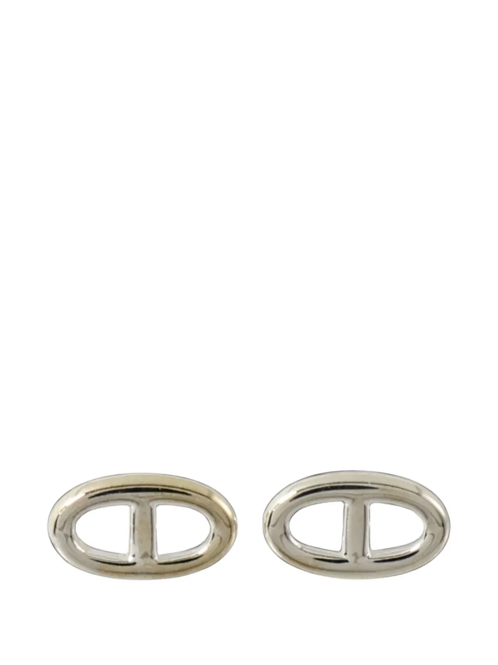 Pre-owned Hermes Farandole Earrings In Silver