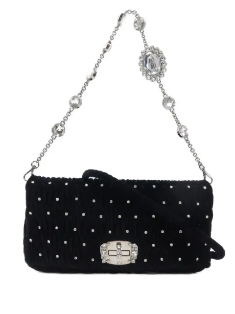 Miu Miu Pre-Owned crystal-embellished 2-Way shoulder bag