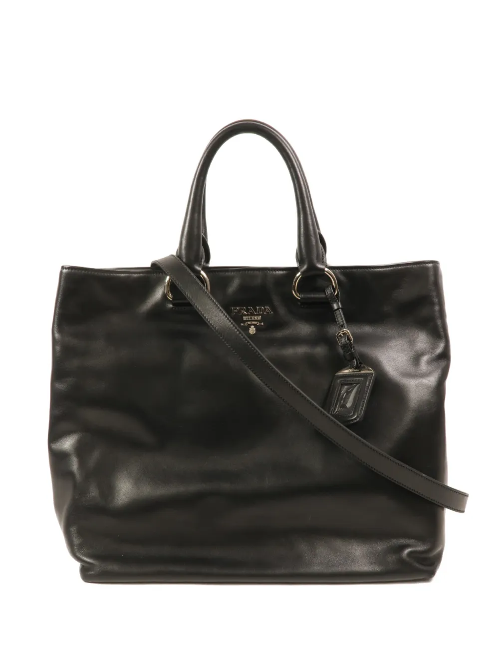 Prada Pre-Owned convertible leather tote bag - Nero
