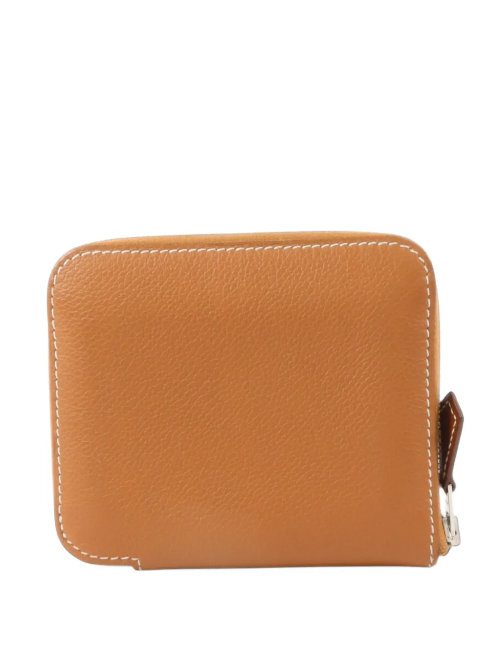 Hermès Pre-Owned Silk In Compact wallet - Braun