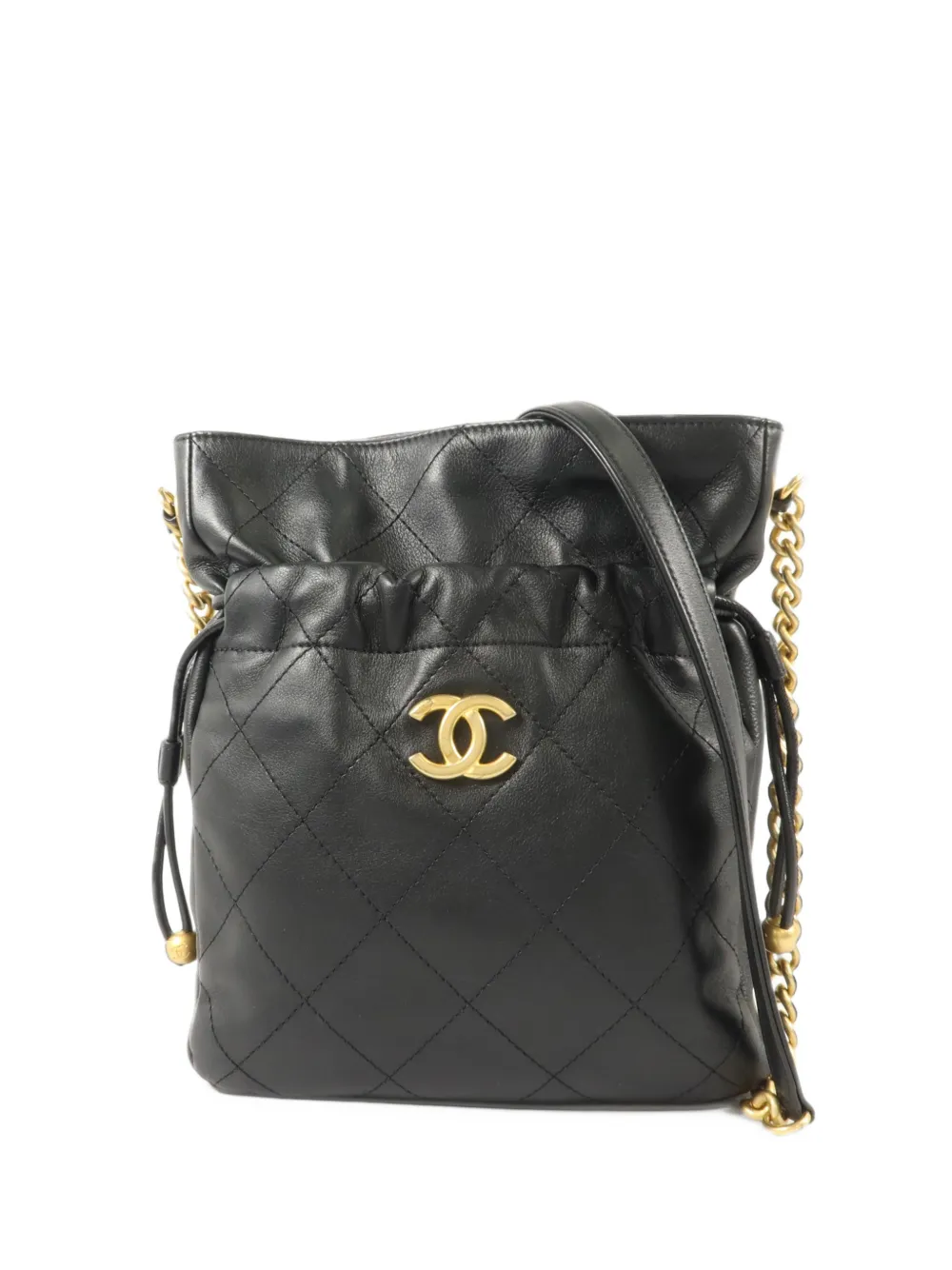CHANEL Pre-Owned quilted CC leather bucket bag - Nero