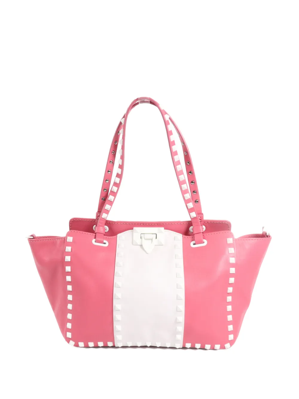Valentino Garavani Pre-Owned Rockstud leather shoulder bag - Rosa