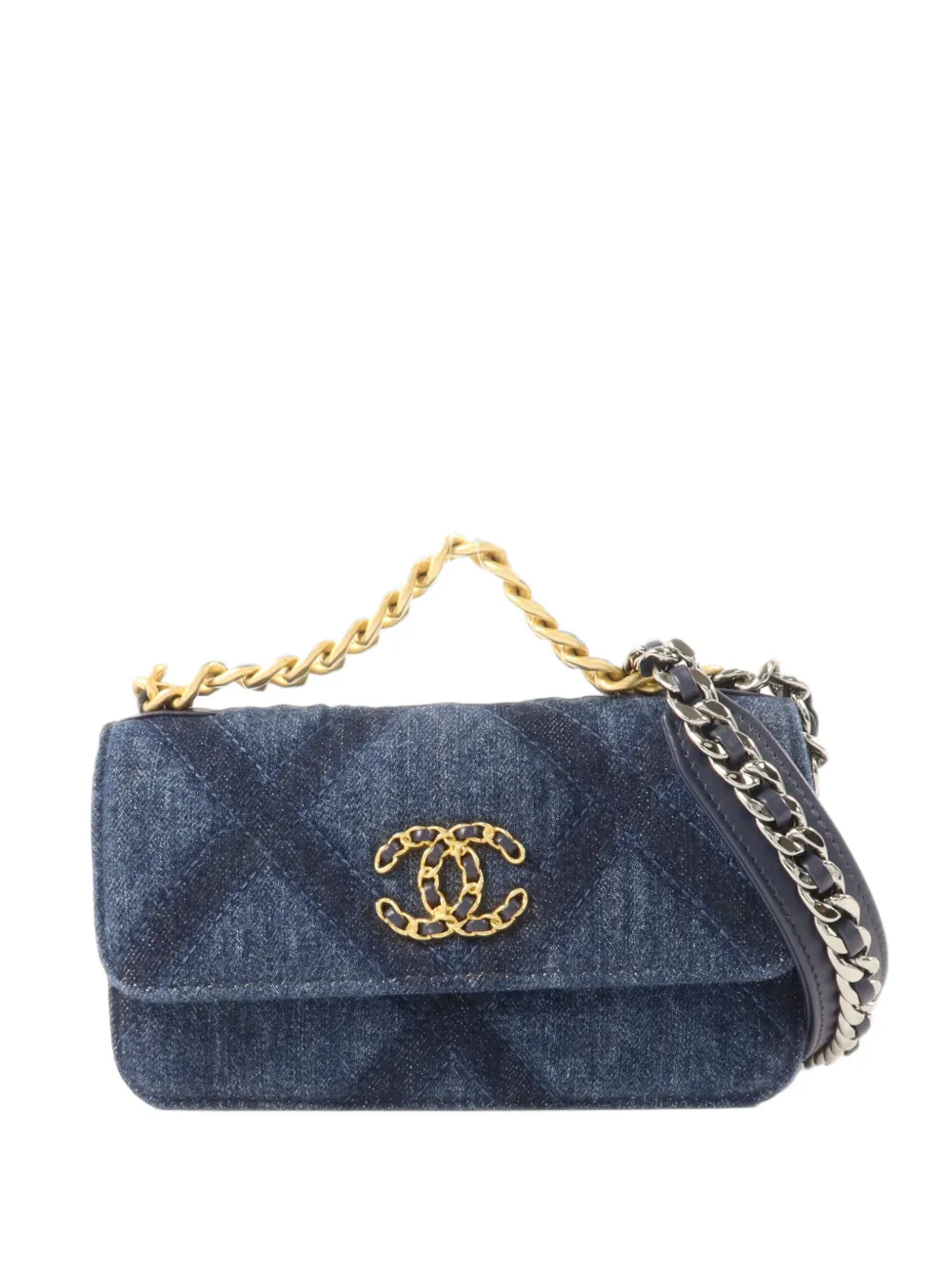 CHANEL Pre-Owned mini Chanel 19 Wallet-on-Chain bag - Blau