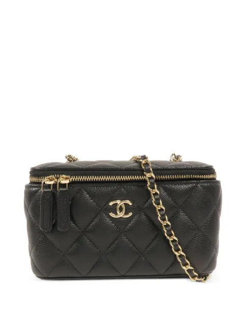CHANEL Pre-Owned quilted leather make-up bag