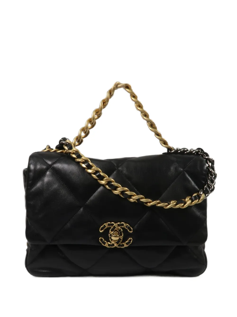 CHANEL Pre-Owned medium Chanel 19 chain shoulder bag - Schwarz