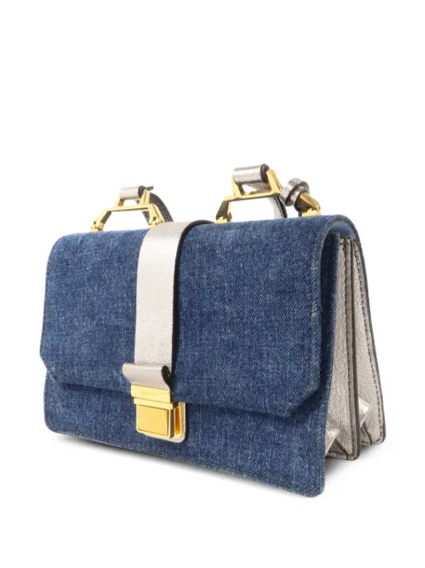 Miu Miu Pre-Owned denim push-lock mini bag