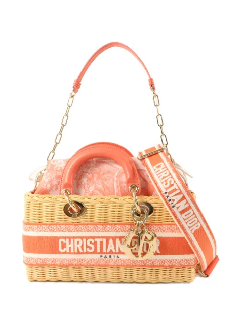 Christian Dior Pre-Owned レディ D-ジョイ ディオリヴィエラ ウィッカーハンドバッグ