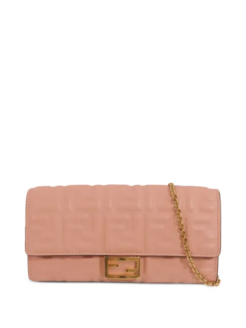 Fendi Pre-Owned logo-plaque foldover clutch bag