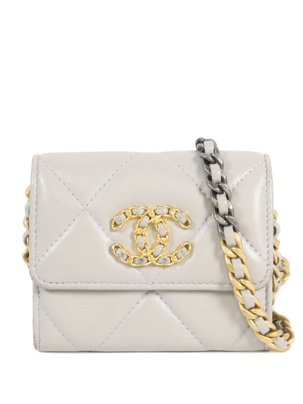 CHANEL Pre-Owned Chanel 19 coin bag in Grey