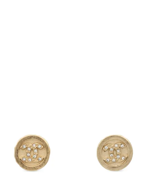 CHANEL Pre-Owned CC crystal-embellished earrings