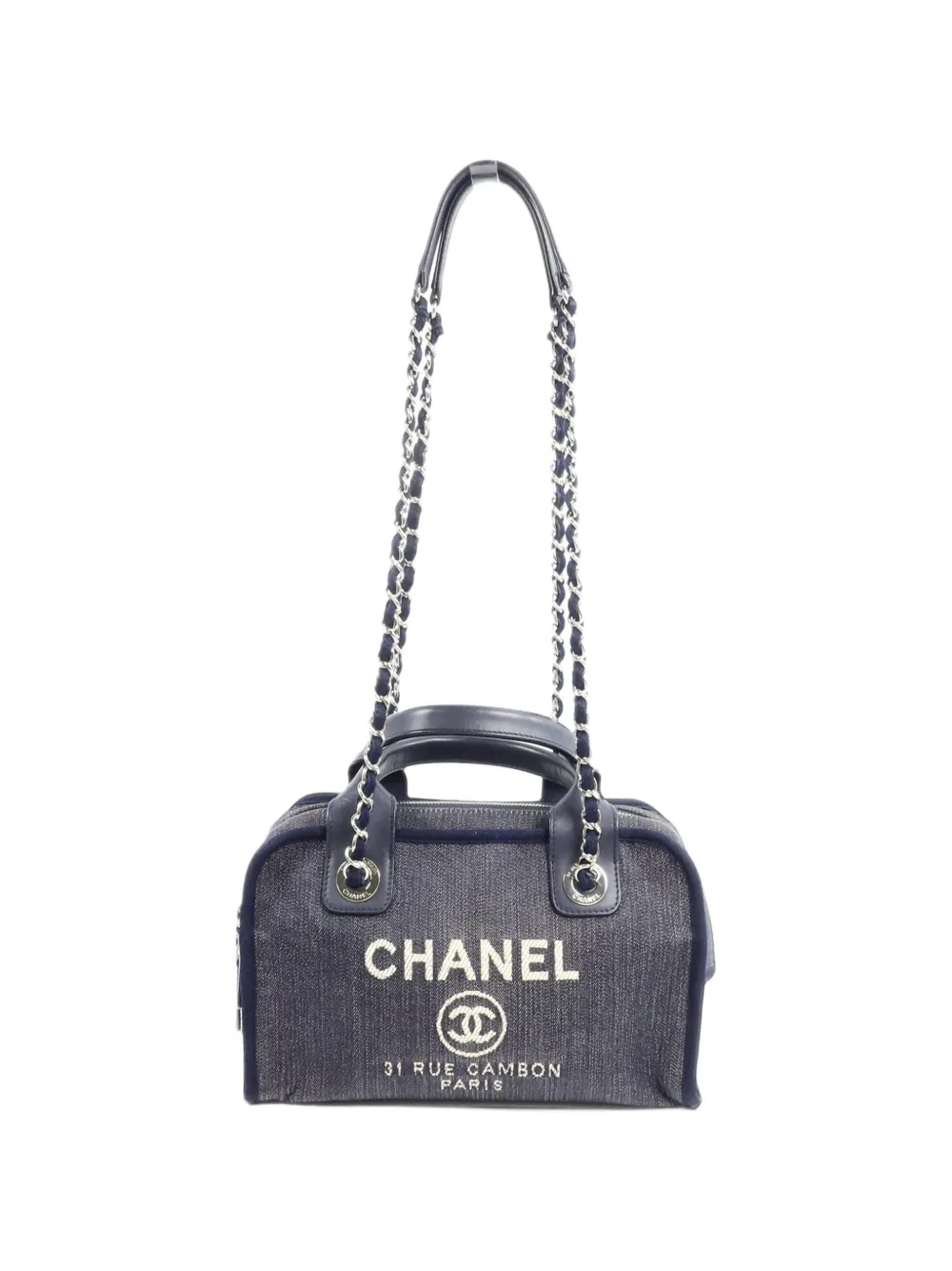 CHANEL Pre-Owned Deauville CC chain shoulder bag - Blu