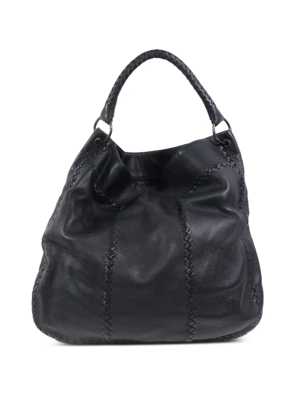 Bottega Veneta Pre-Owned Intrecciato-detail leather tote bag - Black