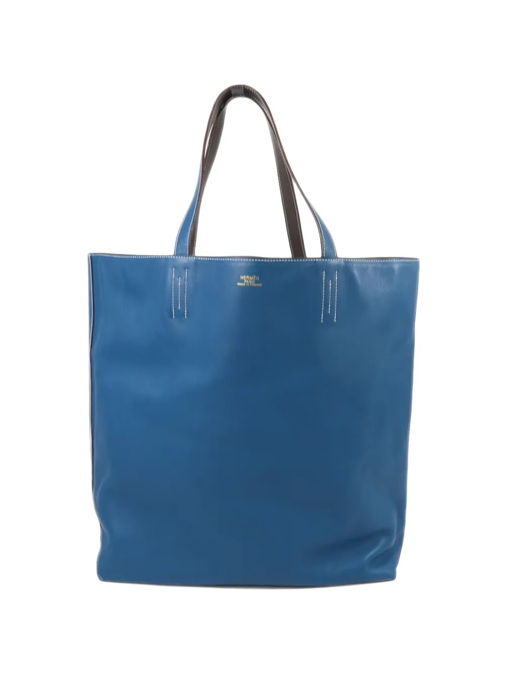 Hermès Pre-Owned 2013s 36 Double Sens Evercolor leather tote bag - Blau