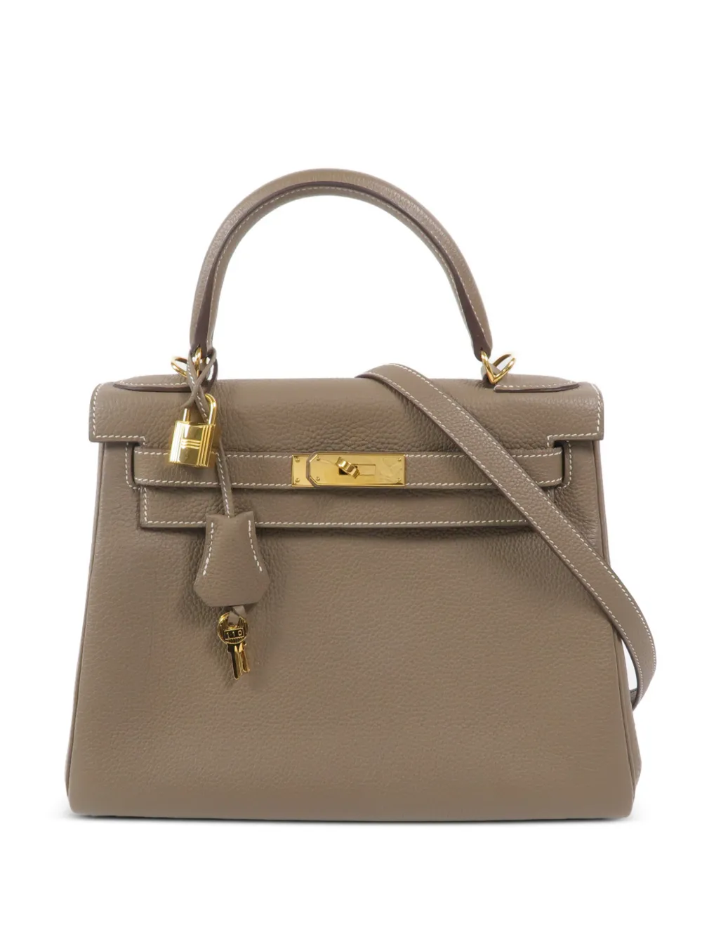 Hermès Pre-Owned 2016 28 Kelly two-way Togo leather shoulder bag - Nude