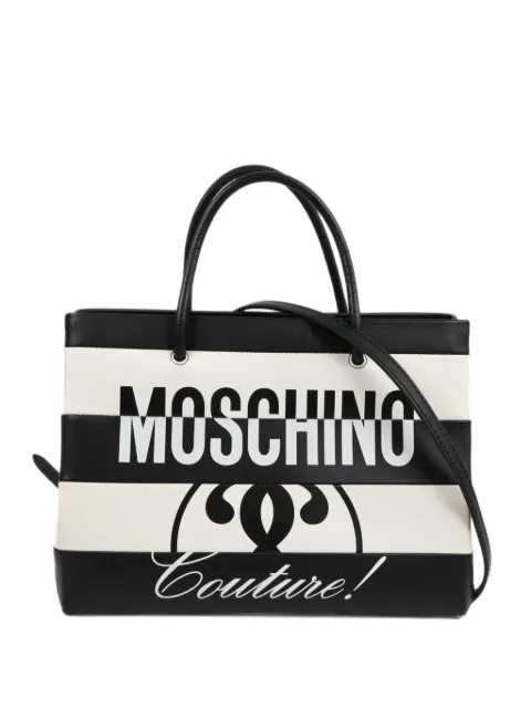 Moschino Pre-Owned Couture logo-print leather tote bag