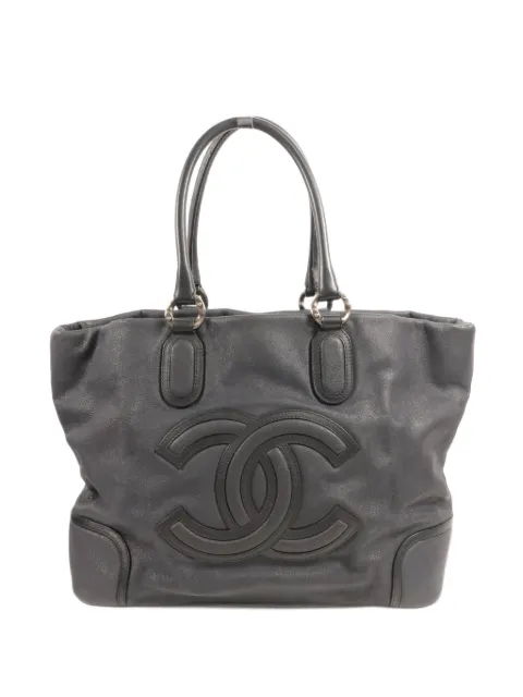 CHANEL Pre-Owned CC appliqué tote bag