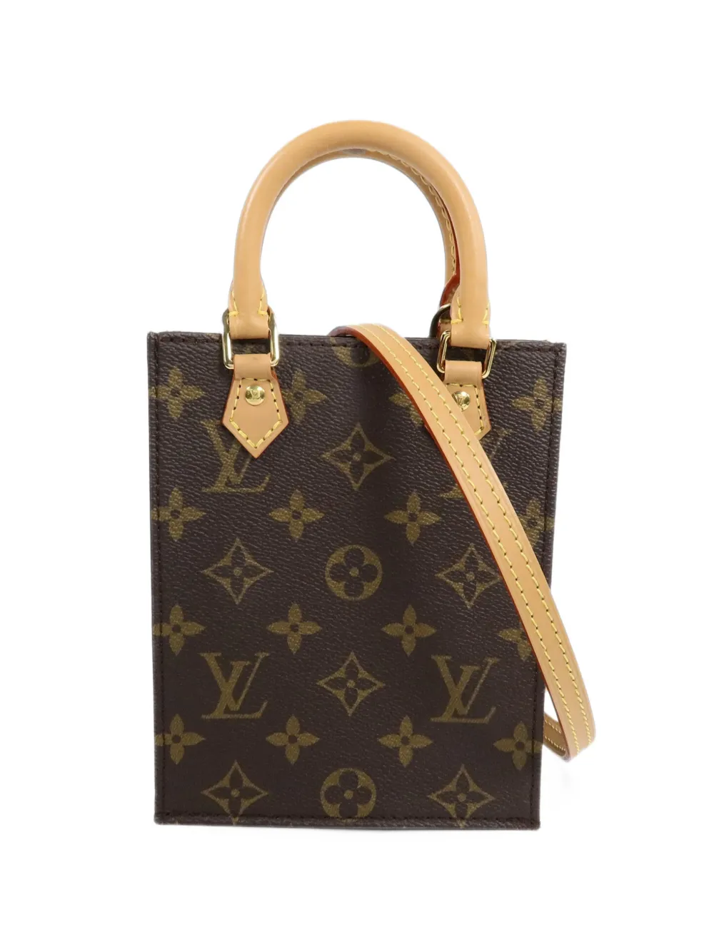 Louis Vuitton Pre-Owned petit Sac Plat Monogramtote bag - Marrone