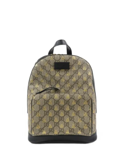 Gucci Pre-Owned mochila de lona GG Supreme con detalle Bee