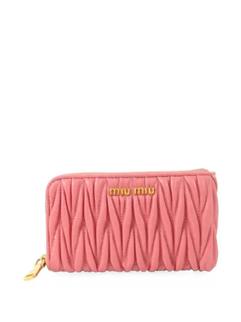 Miu Miu Pre-Owned matelassé leather wallet