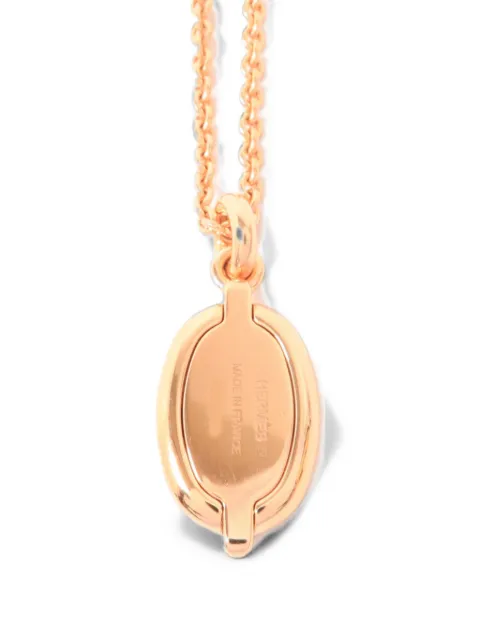 Hermès Pre-Owned Mini Maillon engraved-logo necklace