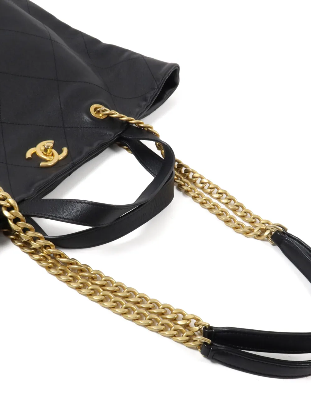 CHANEL Pre-Owned CC turn-lock tote bag Zwart